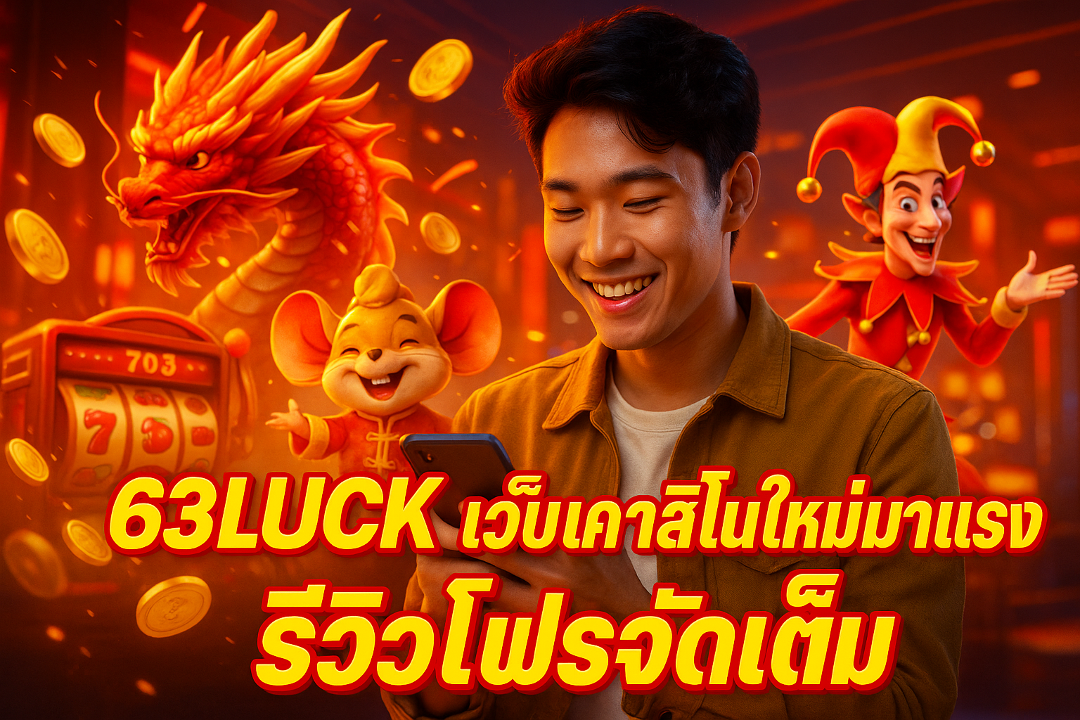 63LUCK เว็บคาสิโนใหม่มาแรง รีวิวโปรจัดเต็ม