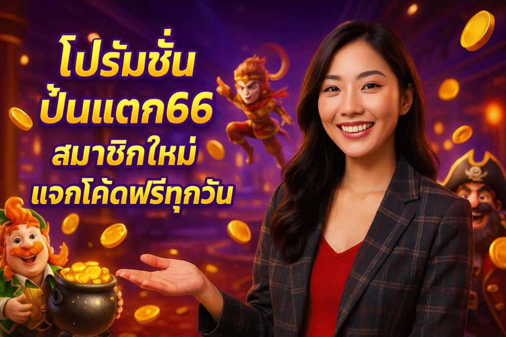 โปรโมชั่น ปั่นแตก66 สมาชิกใหม่ แจกโค้ดฟรีทุกวัน
